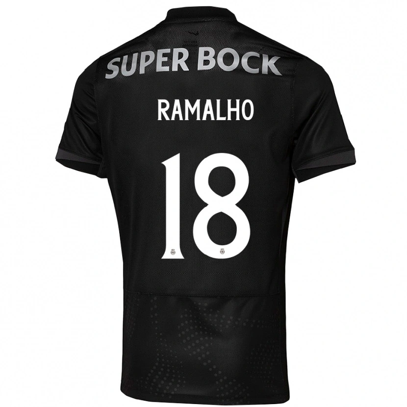 Danxen Kinder Inês Filipa Ramalho Gonçalves #18 Schwarz Weiß Auswärtstrikot Trikot 2025/26 T-Shirt Österreich