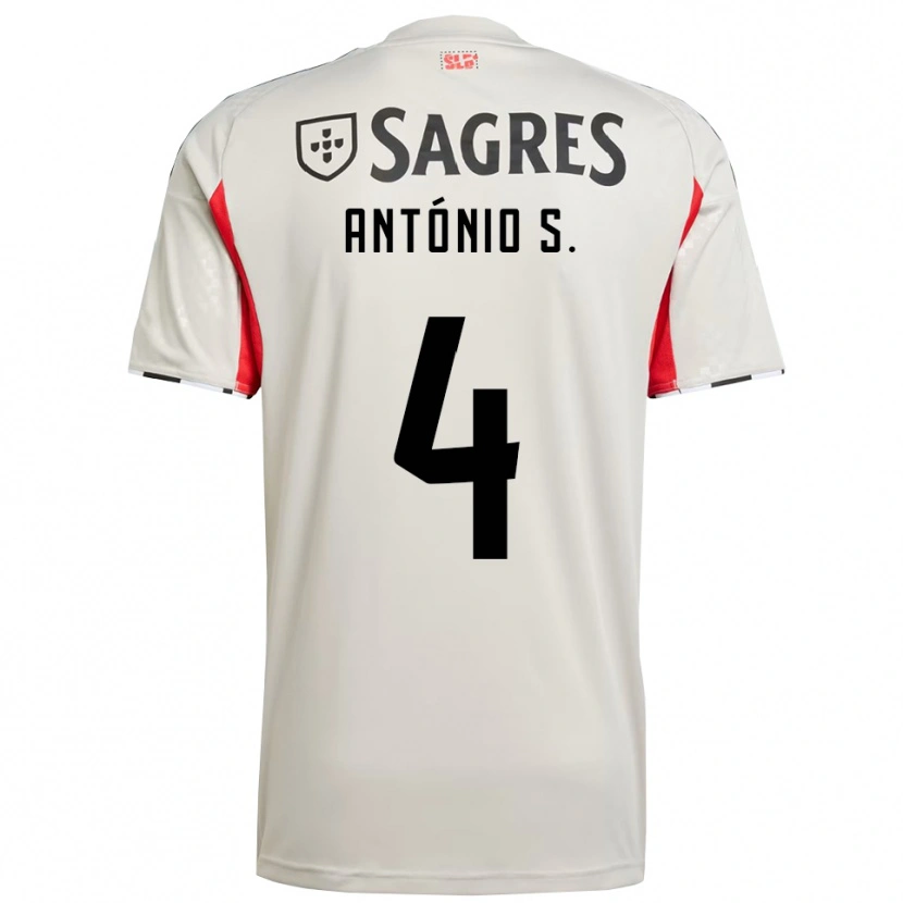 Danxen Kinder António Silva #4 Creme Weiß Rot Auswärtstrikot Trikot 2025/26 T-Shirt Österreich