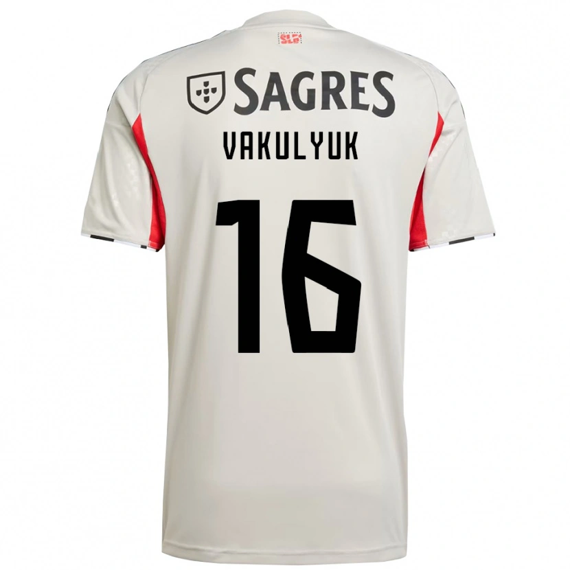 Danxen Kinder André Vakulyuk #16 Creme Weiß Rot Auswärtstrikot Trikot 2025/26 T-Shirt Österreich