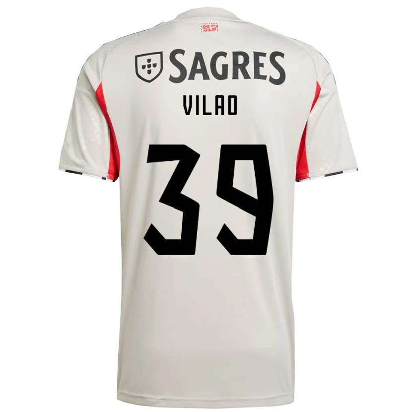 Danxen Kinder Carolina Vilao #39 Creme Weiß Rot Auswärtstrikot Trikot 2025/26 T-Shirt Österreich
