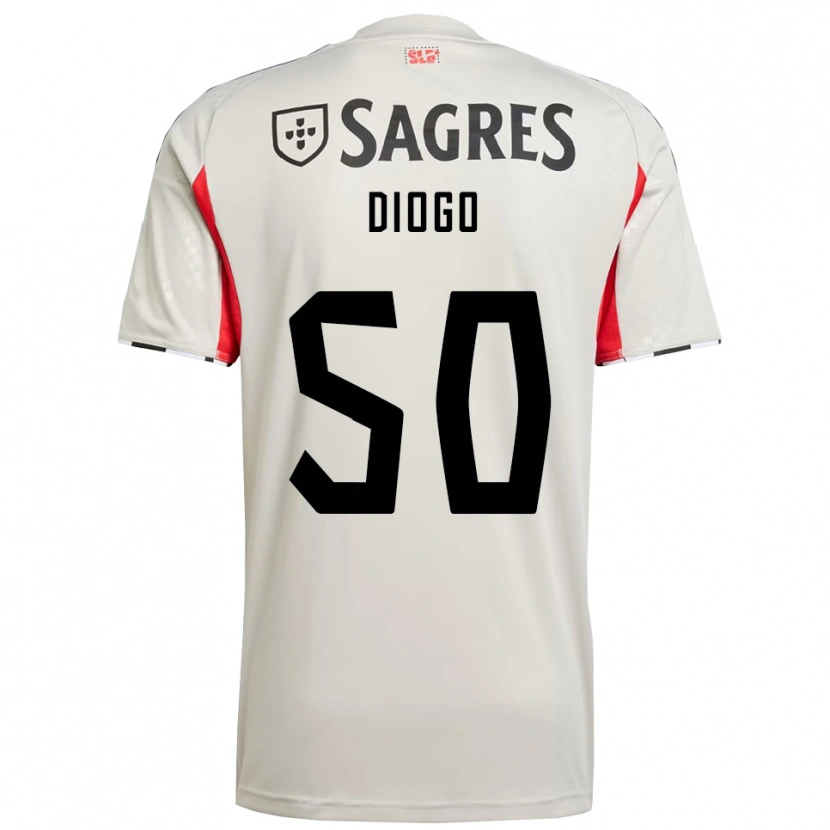 Danxen Kinder Diogo Ferreira #50 Creme Weiß Rot Auswärtstrikot Trikot 2025/26 T-Shirt Österreich