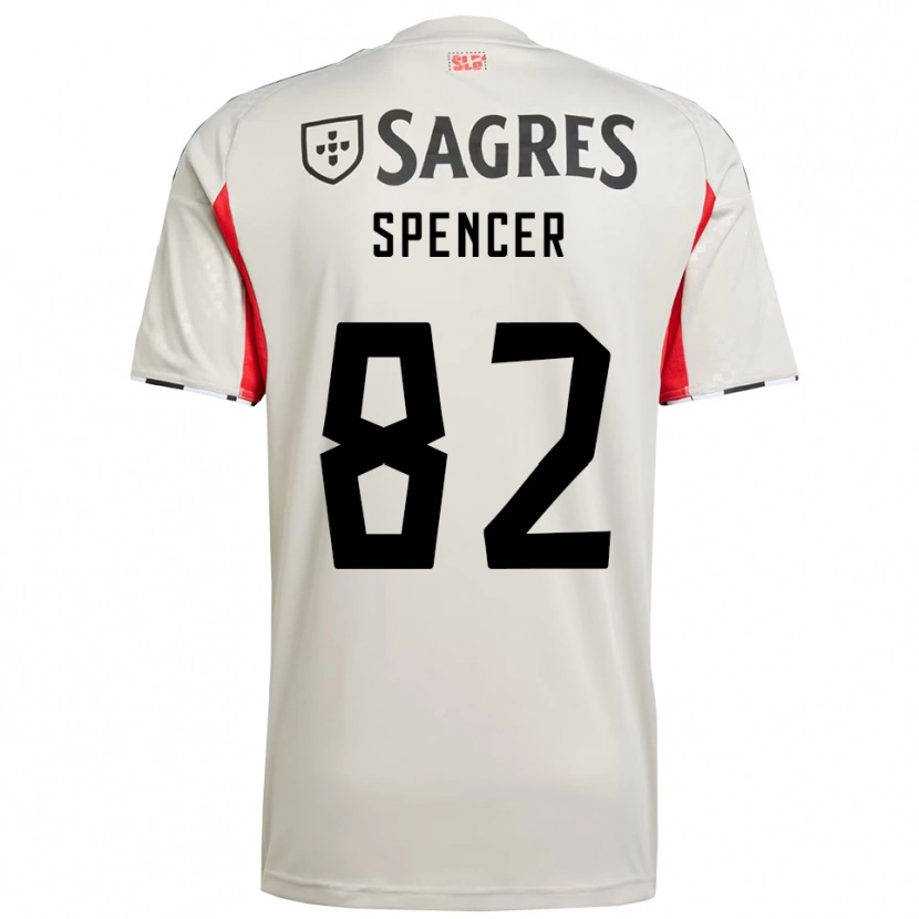 Danxen Kinder Diogo Spencer #82 Creme Weiß Rot Auswärtstrikot Trikot 2025/26 T-Shirt Österreich