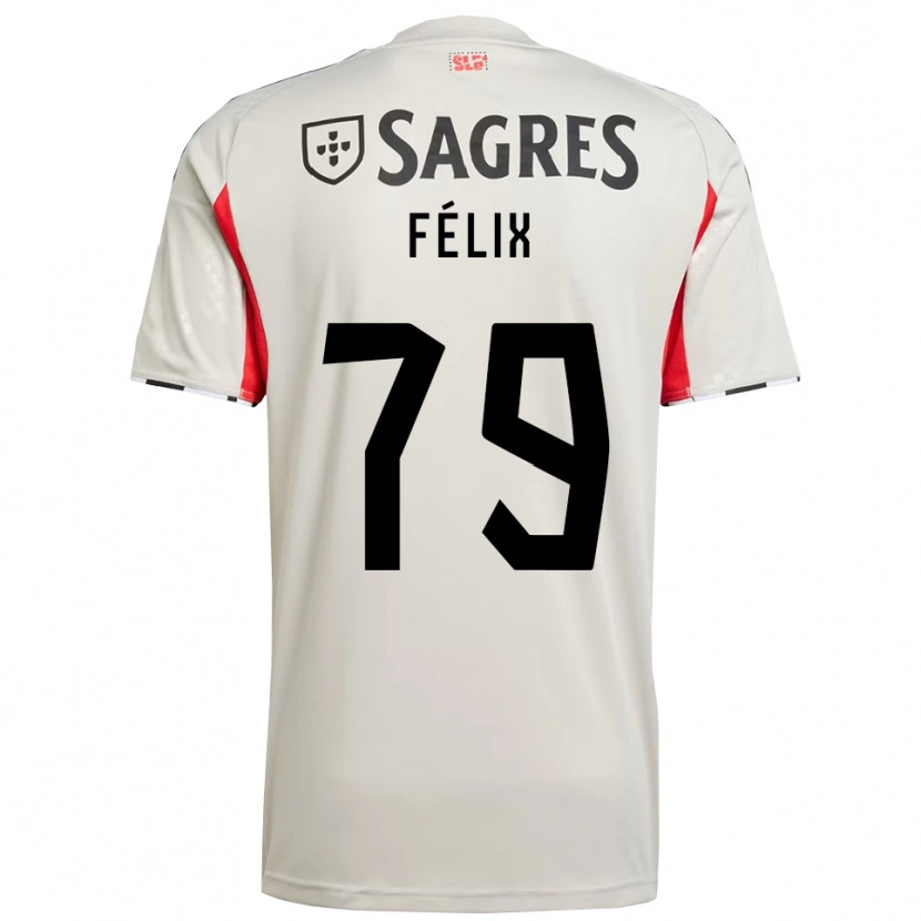 Danxen Kinder Hugo Félix #79 Creme Weiß Rot Auswärtstrikot Trikot 2025/26 T-Shirt Österreich
