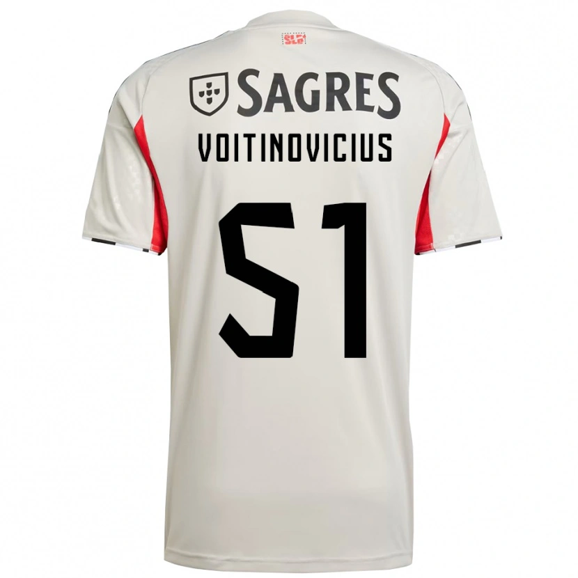 Danxen Kinder Arnas Voitinovičius #51 Creme Weiß Rot Auswärtstrikot Trikot 2025/26 T-Shirt Österreich