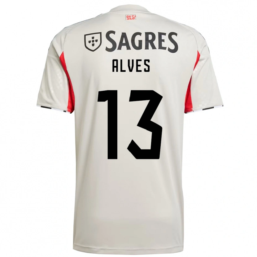 Danxen Kinder Lúcia Alves #13 Creme Weiß Rot Auswärtstrikot Trikot 2025/26 T-Shirt Österreich