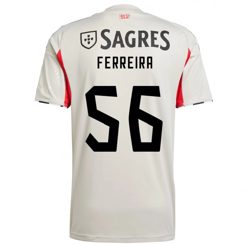 Danxen Kinder Martim Ferreira #56 Creme Weiß Rot Auswärtstrikot Trikot 2025/26 T-Shirt Österreich
