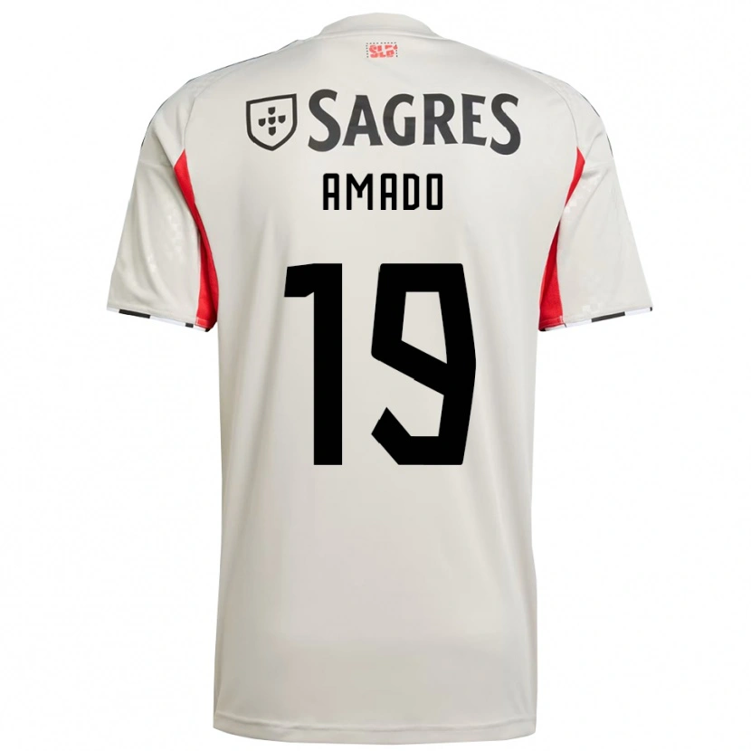 Danxen Kinder Catarina Amado #19 Creme Weiß Rot Auswärtstrikot Trikot 2025/26 T-Shirt Österreich