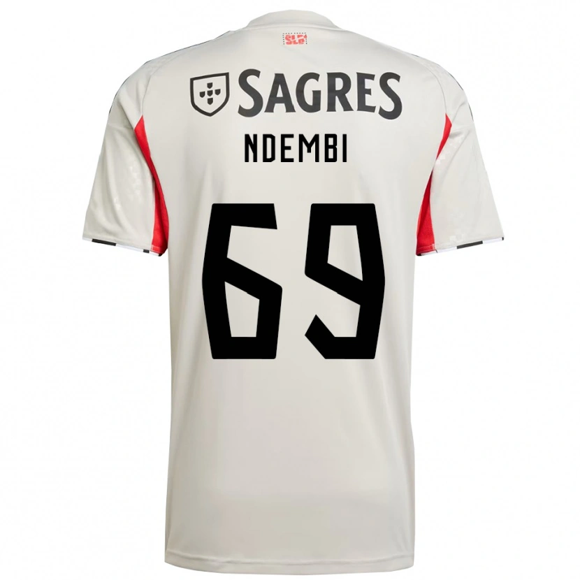 Danxen Kinder Michée Ndembi #69 Creme Weiß Rot Auswärtstrikot Trikot 2025/26 T-Shirt Österreich
