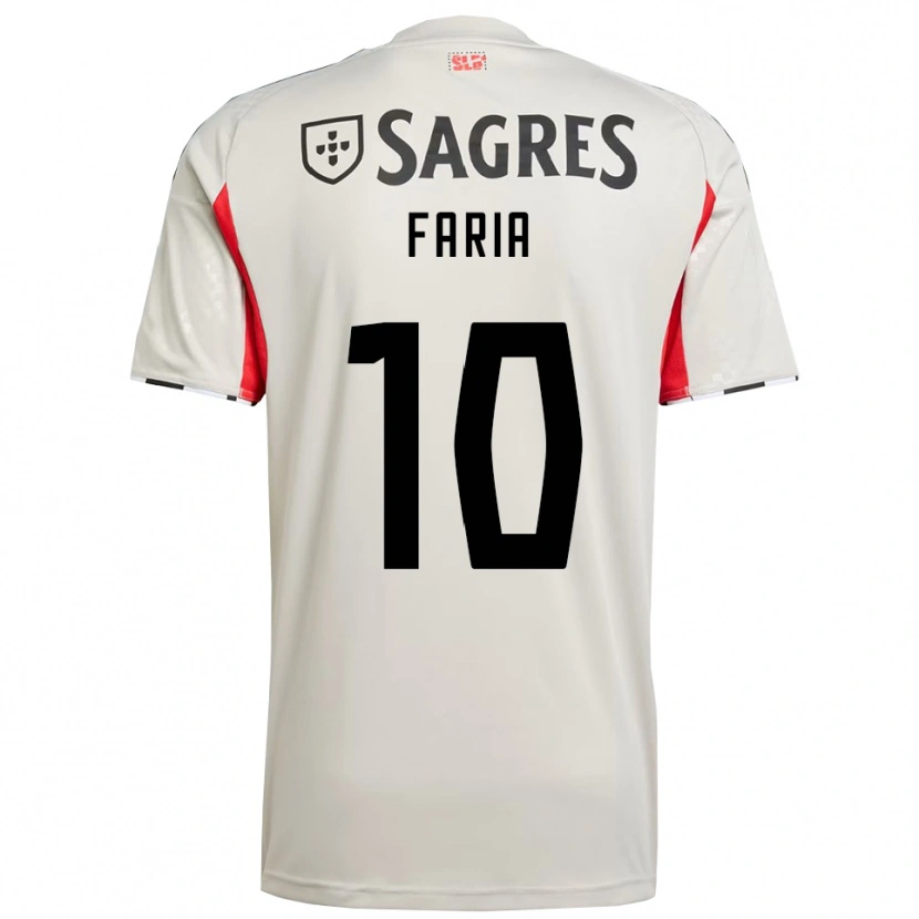 Danxen Kinder Andreia Faria #10 Creme Weiß Rot Auswärtstrikot Trikot 2025/26 T-Shirt Österreich