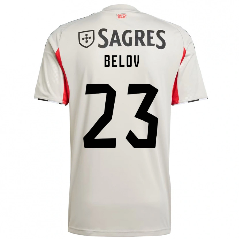 Danxen Kinder Sevastian Belov #23 Creme Weiß Rot Auswärtstrikot Trikot 2025/26 T-Shirt Österreich
