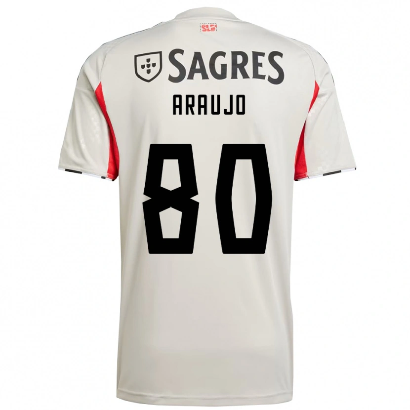 Danxen Kinder Lais Araujo #80 Creme Weiß Rot Auswärtstrikot Trikot 2025/26 T-Shirt Österreich
