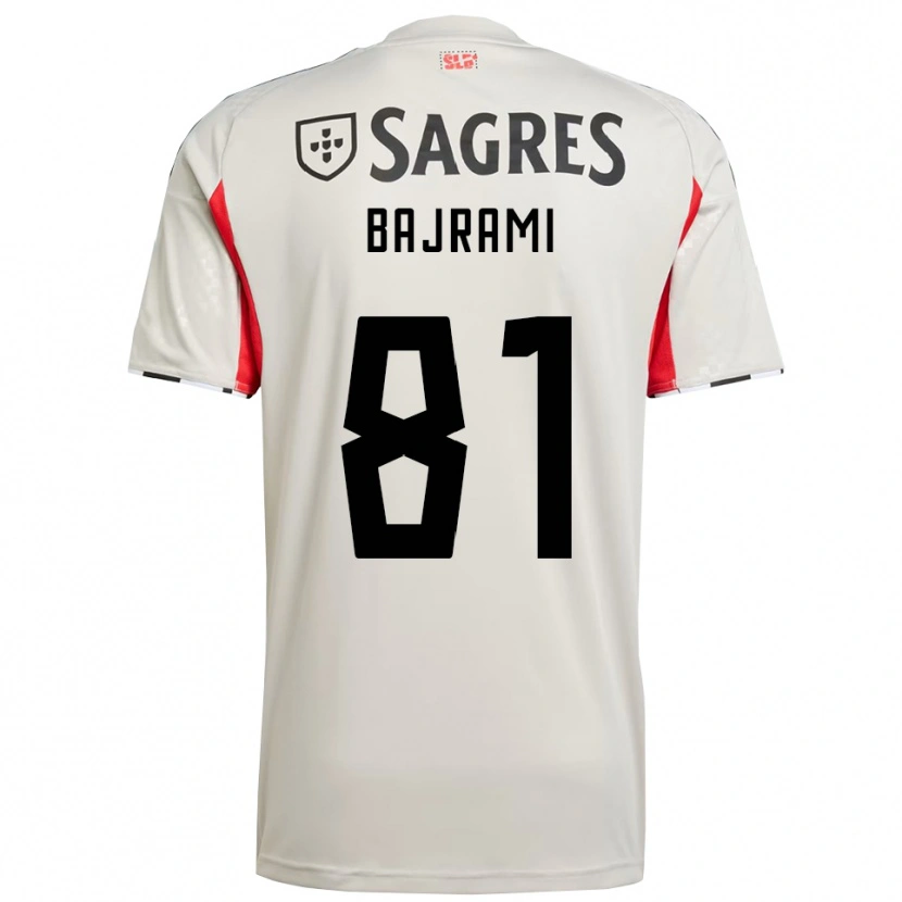 Danxen Kinder Adrian Bajrami #81 Creme Weiß Rot Auswärtstrikot Trikot 2025/26 T-Shirt Österreich