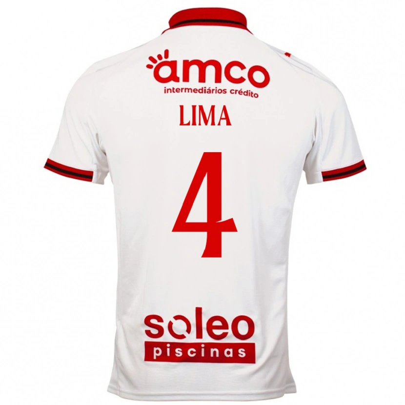 Danxen Kinder Guilherme Lima #4 Weiß Rot Auswärtstrikot Trikot 2025/26 T-Shirt Österreich