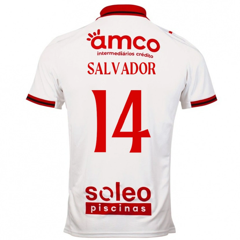 Danxen Kinder João Salvador #14 Weiß Rot Auswärtstrikot Trikot 2025/26 T-Shirt Österreich