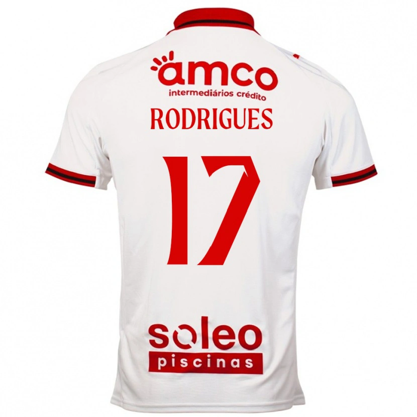 Danxen Kinder Tânia Rodrigues #17 Weiß Rot Auswärtstrikot Trikot 2025/26 T-Shirt Österreich