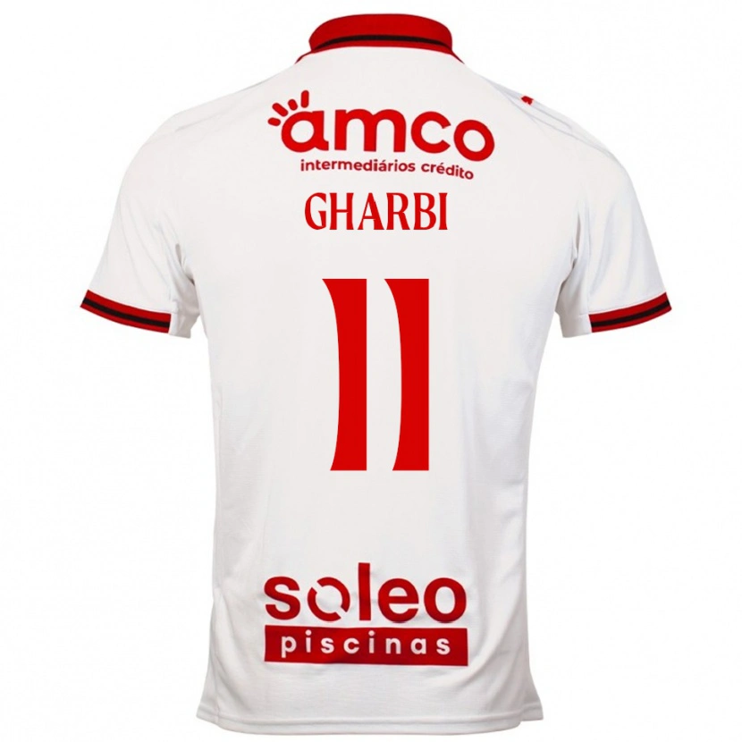 Danxen Kinder Ismaël Gharbi #11 Weiß Rot Auswärtstrikot Trikot 2025/26 T-Shirt Österreich