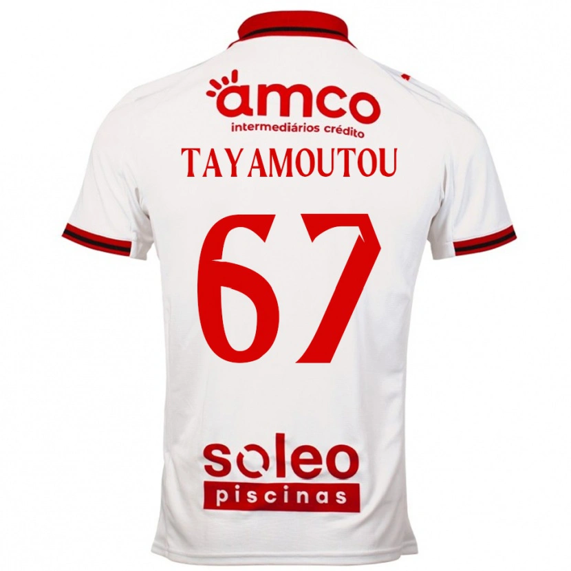 Danxen Kinder Enzo Tayamoutou #67 Weiß Rot Auswärtstrikot Trikot 2025/26 T-Shirt Österreich