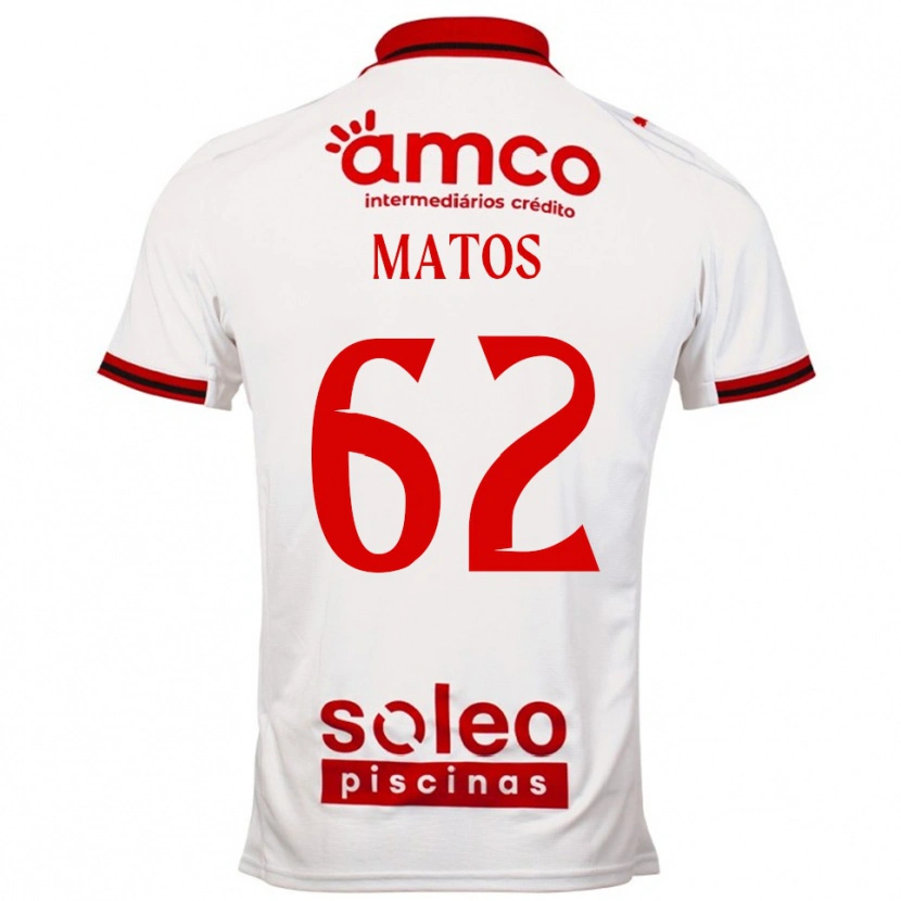 Danxen Kinder Nuno Matos #62 Weiß Rot Auswärtstrikot Trikot 2025/26 T-Shirt Österreich