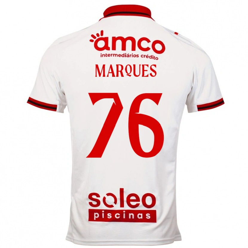 Danxen Kinder Tomás Marques #76 Weiß Rot Auswärtstrikot Trikot 2025/26 T-Shirt Österreich