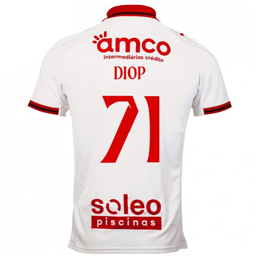 Danxen Kinder Mamadou Diop #71 Weiß Rot Auswärtstrikot Trikot 2025/26 T-Shirt Österreich