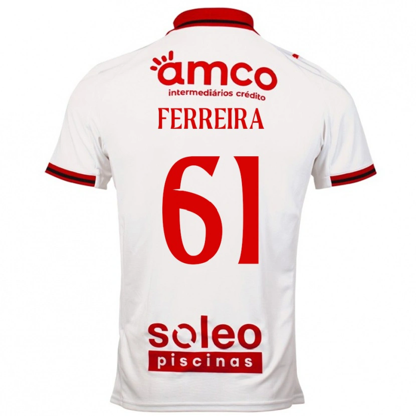 Danxen Kinder Tiago Ferreira #61 Weiß Rot Auswärtstrikot Trikot 2025/26 T-Shirt Österreich