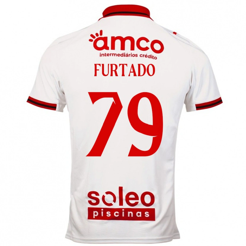 Danxen Kinder Rúben Furtado #79 Weiß Rot Auswärtstrikot Trikot 2025/26 T-Shirt Österreich