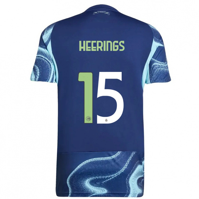 Danxen Kinder Kai Heerings #15 Marine Himmelblau Auswärtstrikot Trikot 2025/26 T-Shirt Österreich