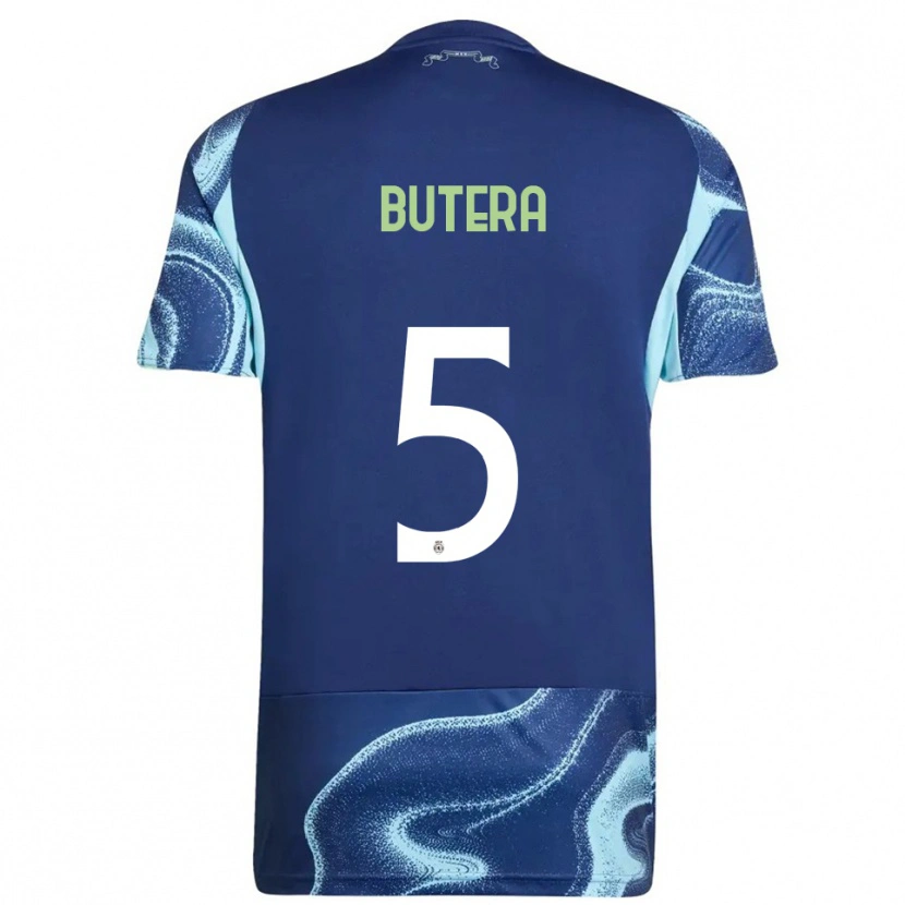 Danxen Kinder Ethan Butera #5 Marine Himmelblau Auswärtstrikot Trikot 2025/26 T-Shirt Österreich