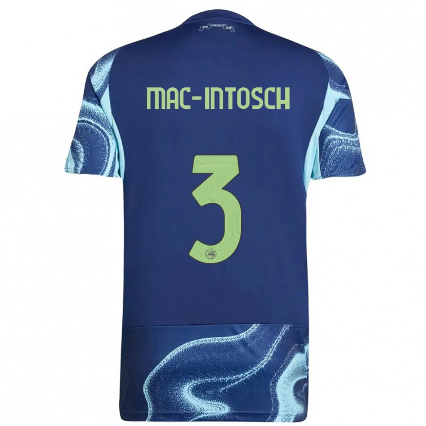 Danxen Kinder Calvin Mac-Intosch #3 Marine Himmelblau Auswärtstrikot Trikot 2025/26 T-Shirt Österreich