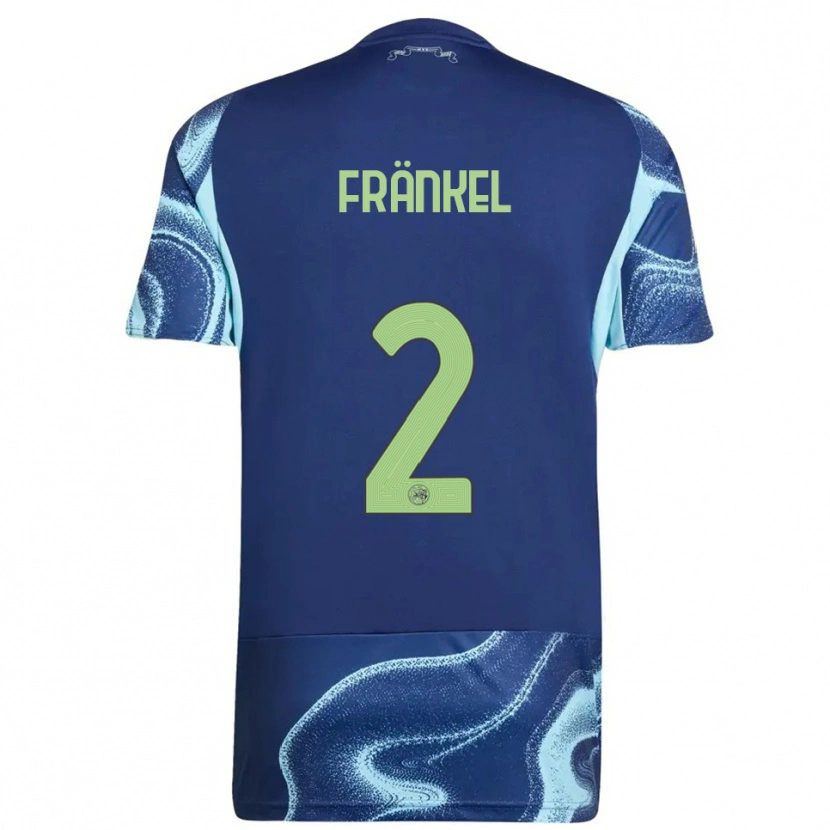 Danxen Kinder Leroy Fränkel #2 Marine Himmelblau Auswärtstrikot Trikot 2025/26 T-Shirt Österreich
