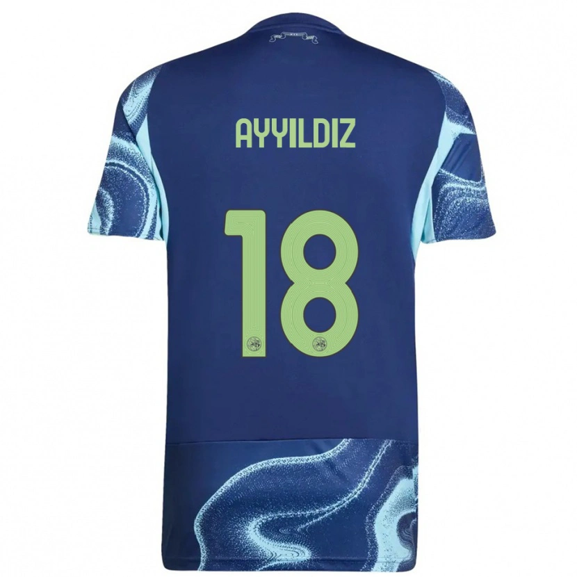 Danxen Kinder Hasan Ayyıldız #18 Marine Himmelblau Auswärtstrikot Trikot 2025/26 T-Shirt Österreich
