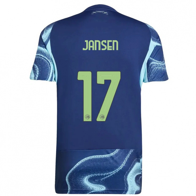 Danxen Kinder Bente Jansen #17 Marine Himmelblau Auswärtstrikot Trikot 2025/26 T-Shirt Österreich