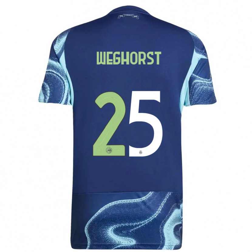 Danxen Kinder Wout Weghorst #25 Marine Himmelblau Auswärtstrikot Trikot 2025/26 T-Shirt Österreich
