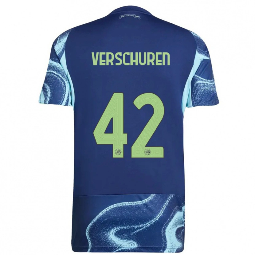 Danxen Kinder Nick Verschuren #42 Marine Himmelblau Auswärtstrikot Trikot 2025/26 T-Shirt Österreich