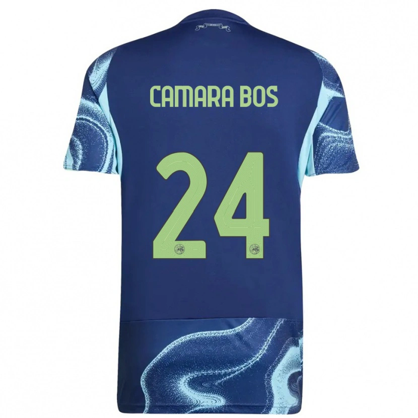 Danxen Kinder Daniel Camara Bos #24 Marine Himmelblau Auswärtstrikot Trikot 2025/26 T-Shirt Österreich