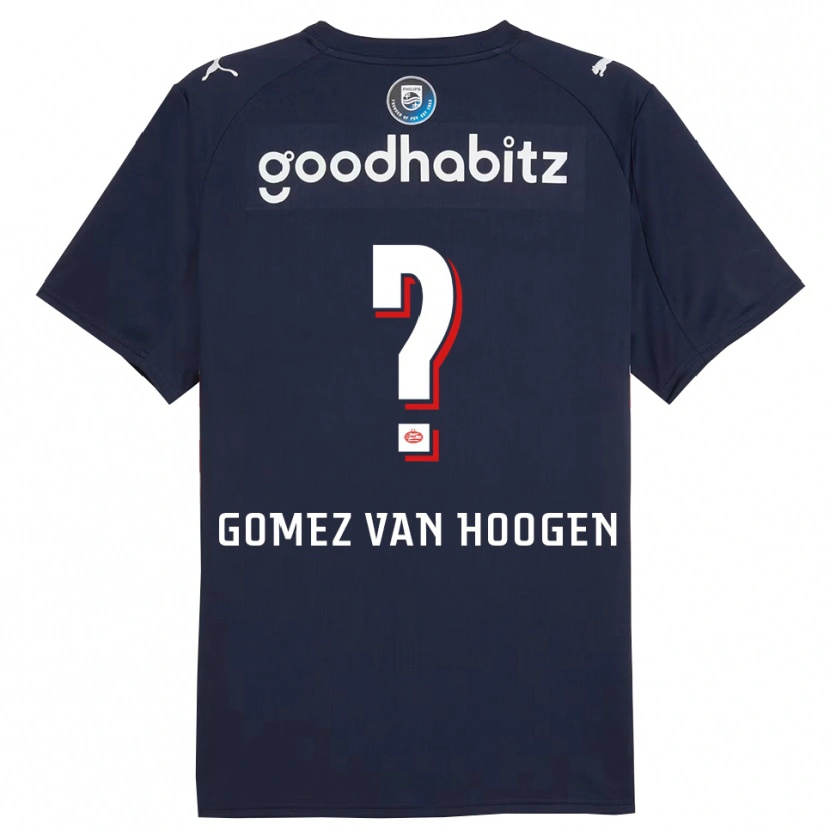 Danxen Kinder Samuel Gomez Van Hoogen #0 Marine Weiß Auswärtstrikot Trikot 2025/26 T-Shirt Österreich