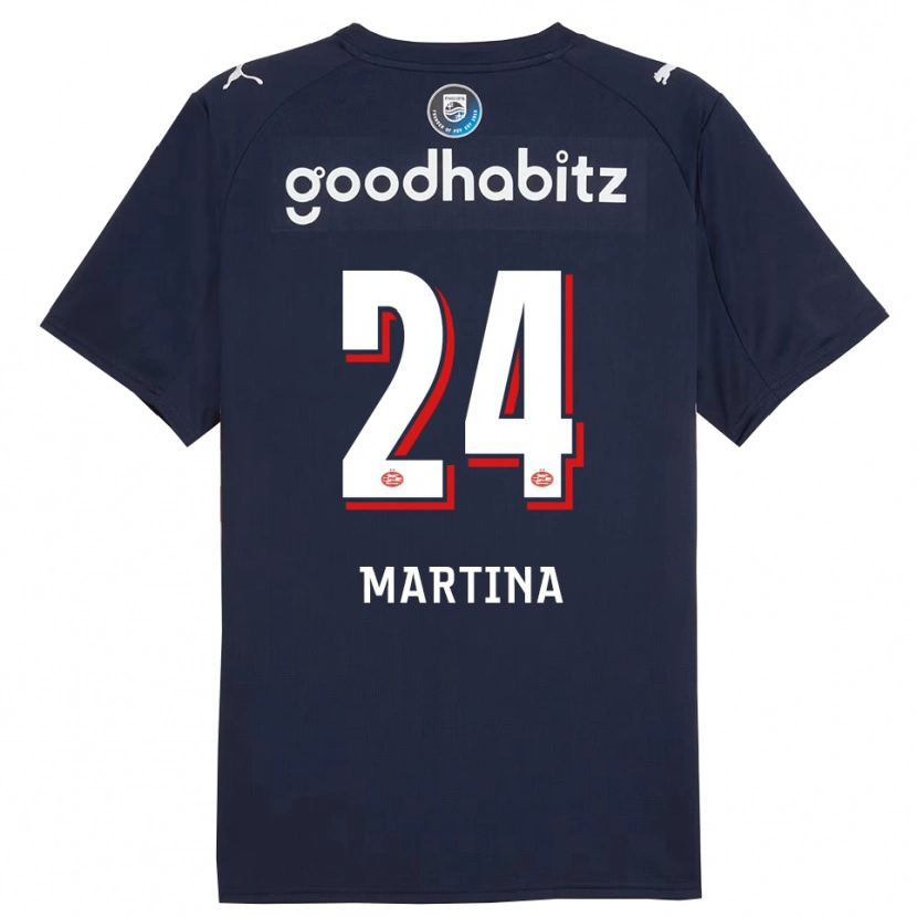 Danxen Kinder Shijona Martina #24 Marine Weiß Auswärtstrikot Trikot 2025/26 T-Shirt Österreich