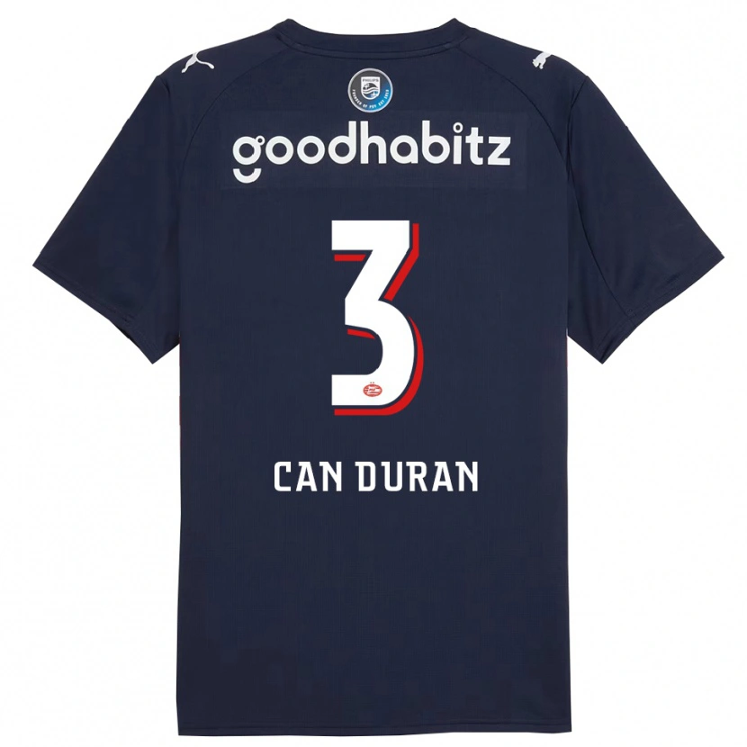 Danxen Kinder Emre Can Duran #3 Marine Weiß Auswärtstrikot Trikot 2025/26 T-Shirt Österreich