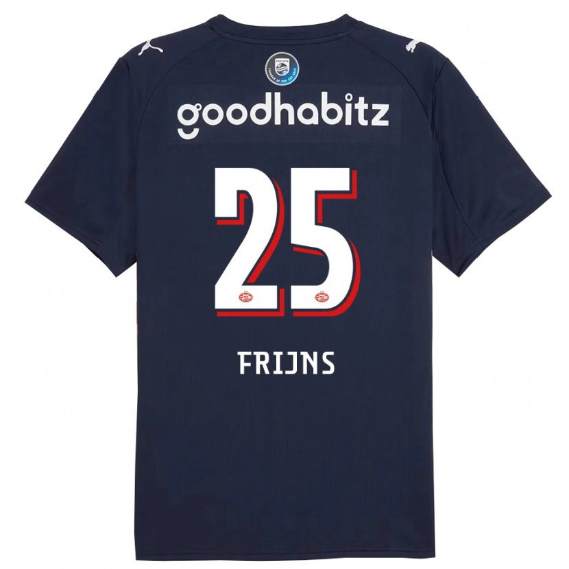 Danxen Kinder Emma Frijns #25 Marine Weiß Auswärtstrikot Trikot 2025/26 T-Shirt Österreich