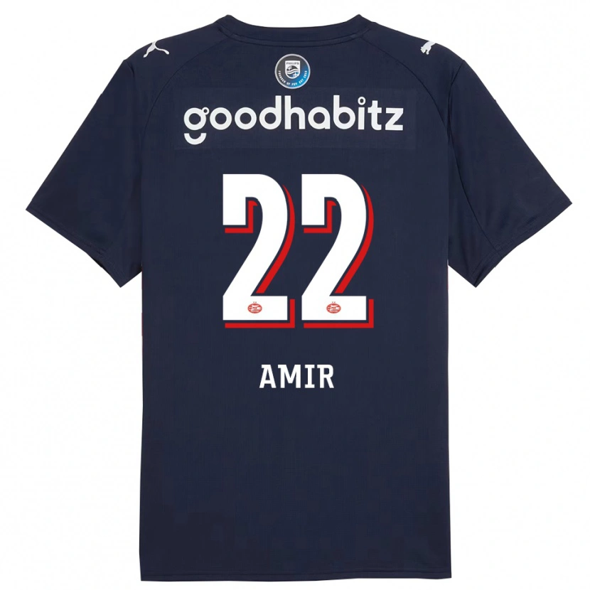 Danxen Kinder Amir Al-Anany #22 Marine Weiß Auswärtstrikot Trikot 2025/26 T-Shirt Österreich