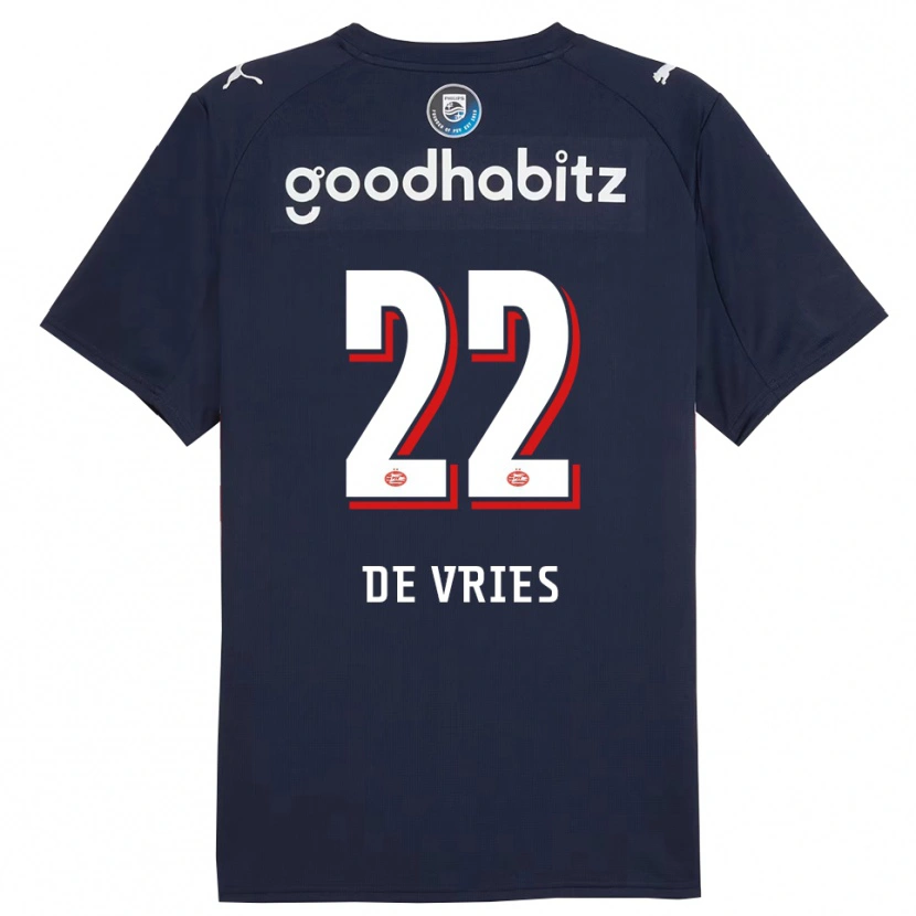 Danxen Kinder Lyam De Vries #22 Marine Weiß Auswärtstrikot Trikot 2025/26 T-Shirt Österreich
