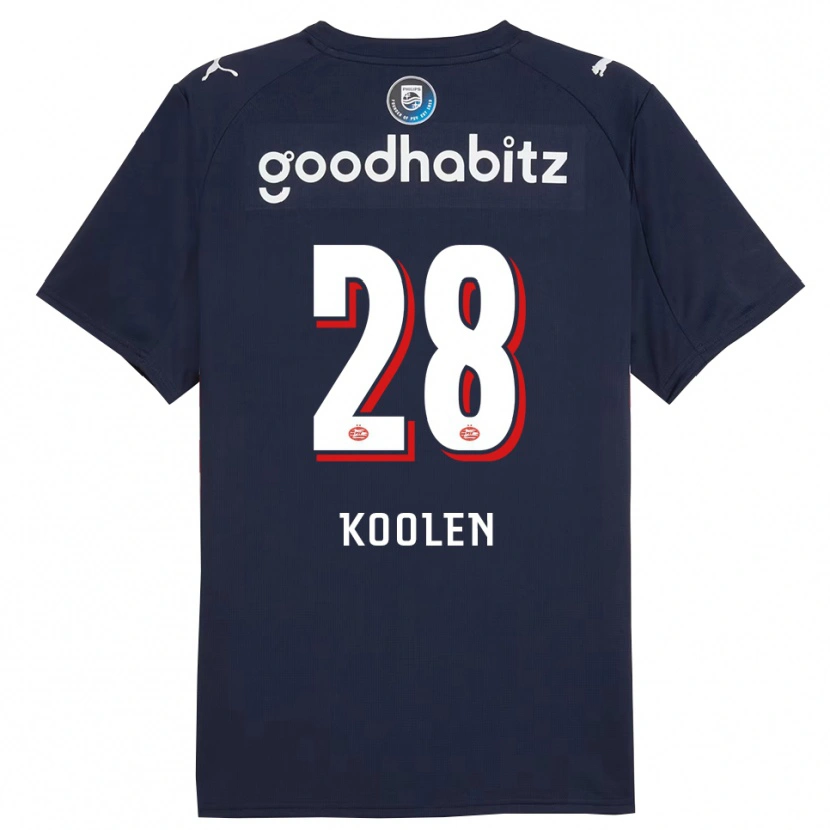 Danxen Kinder Lars Koolen #28 Marine Weiß Auswärtstrikot Trikot 2025/26 T-Shirt Österreich