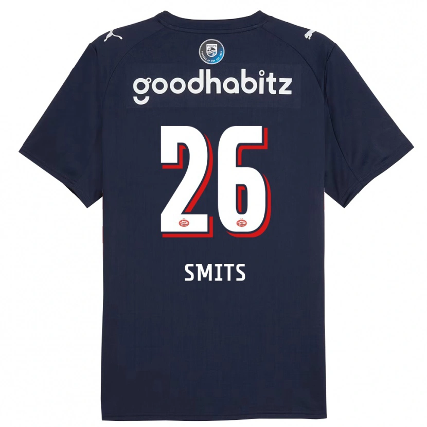Danxen Kinder Eef Smits #26 Marine Weiß Auswärtstrikot Trikot 2025/26 T-Shirt Österreich