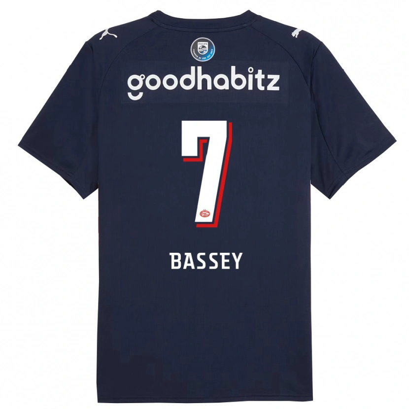 Danxen Kinder Essien Bassey #7 Marine Weiß Auswärtstrikot Trikot 2025/26 T-Shirt Österreich