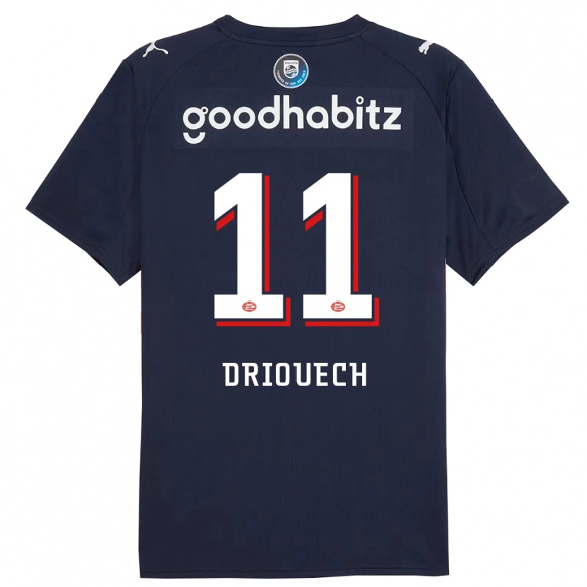 Danxen Kinder Couhaib Driouech #11 Marine Weiß Auswärtstrikot Trikot 2025/26 T-Shirt Österreich
