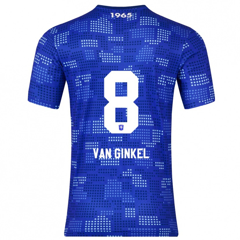 Danxen Kinder Danique Van Ginkel #8 Blau Himmelblau Auswärtstrikot Trikot 2025/26 T-Shirt Österreich