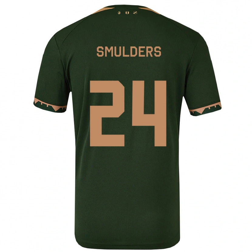 Danxen Kinder Anniek Smulders #24 Grün Gold Auswärtstrikot Trikot 2025/26 T-Shirt Österreich