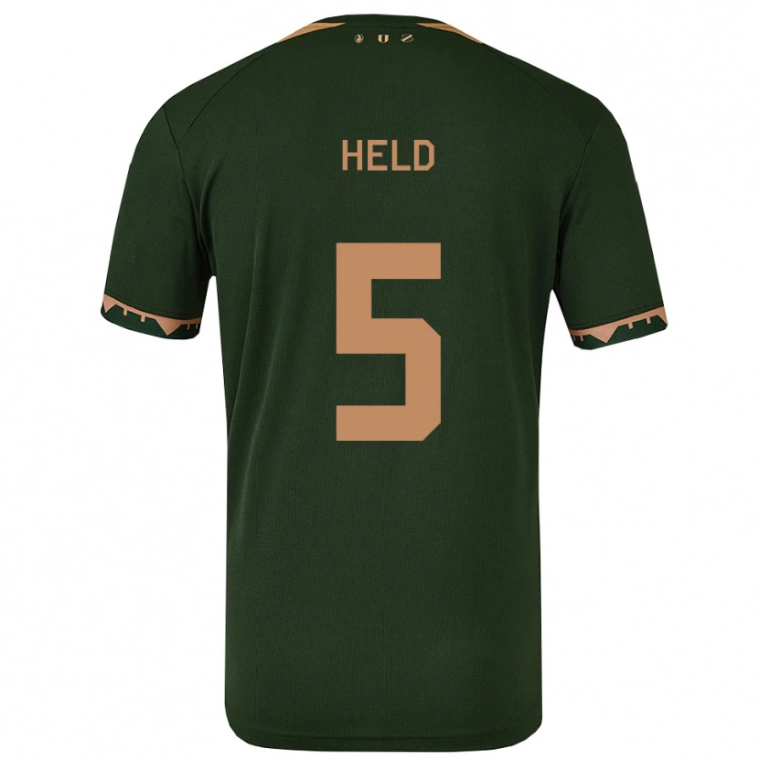 Danxen Kinder Nazjir Held #5 Grün Gold Auswärtstrikot Trikot 2025/26 T-Shirt Österreich