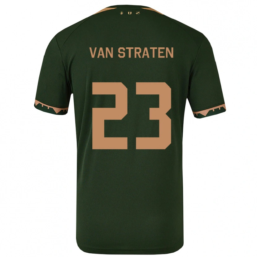 Danxen Kinder Dieke Van Straten #23 Grün Gold Auswärtstrikot Trikot 2025/26 T-Shirt Österreich