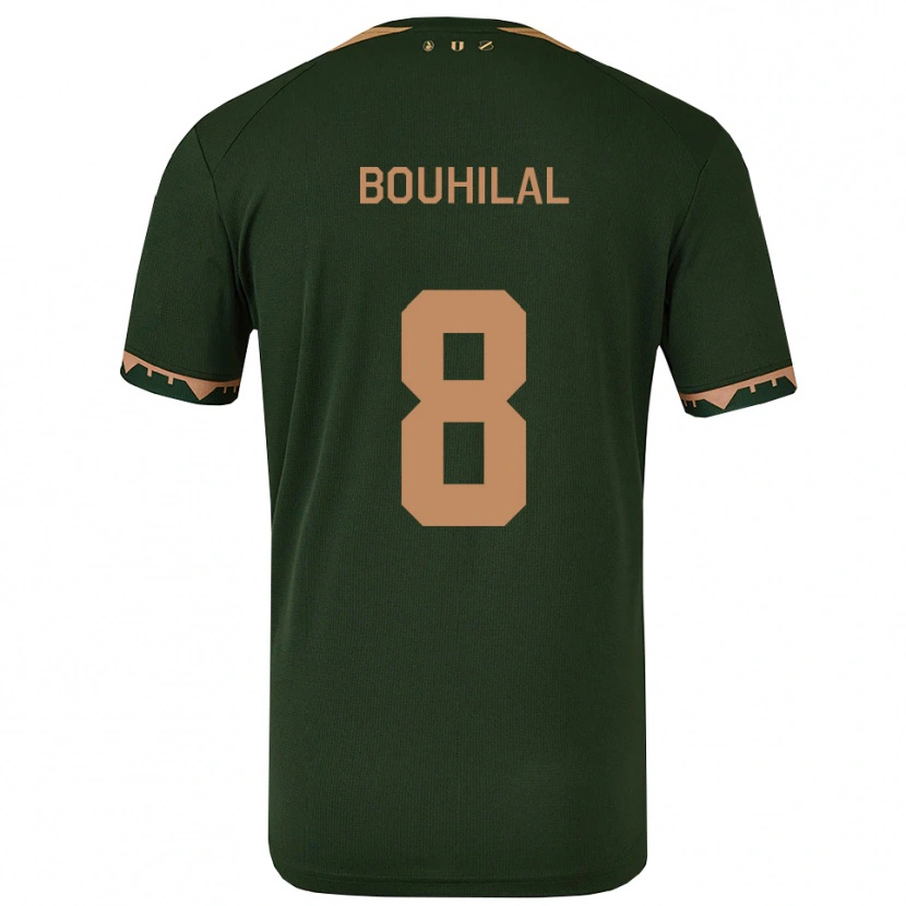 Danxen Kinder Mohammed Bouhilal #8 Grün Gold Auswärtstrikot Trikot 2025/26 T-Shirt Österreich